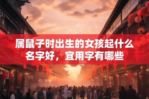 属鼠子时出生的女孩起什么名字好，宜用字有哪些