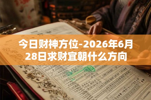 今日财神方位-2026年6月28日求财宜朝什么方向