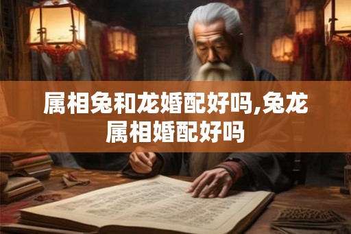 属相兔和龙婚配好吗,兔龙属相婚配好吗