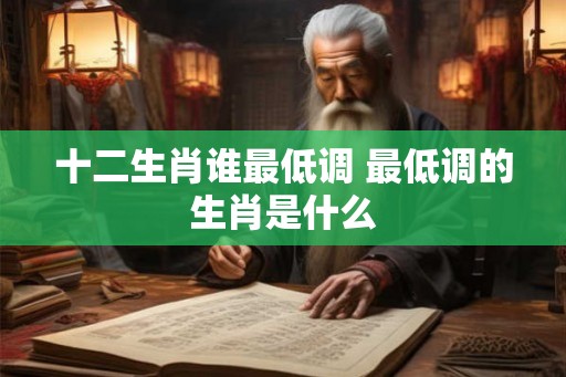 十二生肖谁最低调 最低调的生肖是什么