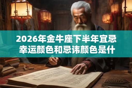 2026年金牛座下半年宜忌 幸运颜色和忌讳颜色是什么 2026年金牛座下半年宜忌 幸运颜色和忌讳颜色是什么