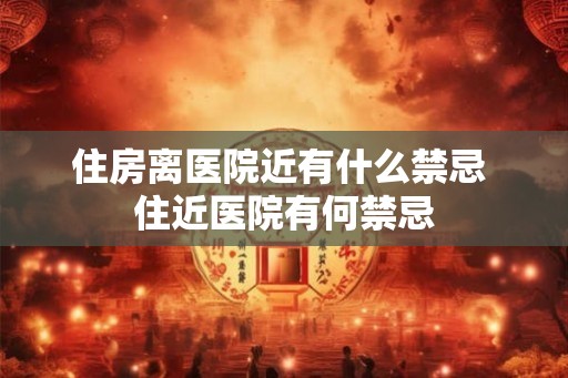 住房离医院近有什么禁忌 住近医院有何禁忌 住房离医院近有什么禁忌 住近医院有何禁忌
