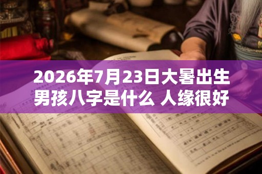 2026年7月23日大暑出生男孩八字是什么 人缘很好五行属水 2026年7月23日大暑出生男孩八字是什么 人缘很好五行属水