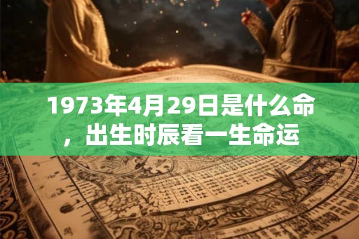 1973年4月29日是什么命，出生时辰看一生命运