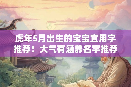 虎年5月出生的宝宝宜用字推荐！大气有涵养名字推荐！