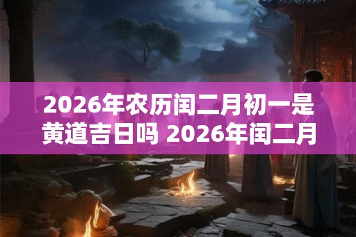 2026年农历闰二月初一是黄道吉日吗 2026年闰二月初一黄道吉日