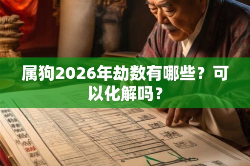 属狗2026年劫数有哪些？可以化解吗？