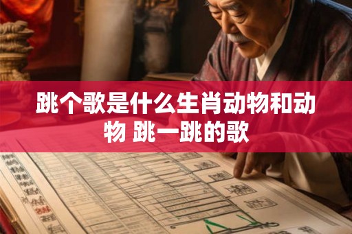 跳个歌是什么生肖动物和动物 跳一跳的歌 跳个歌是什么生肖动物和动物 跳一跳的歌