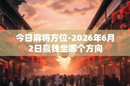 今日麻将方位-2026年6月2日赢钱坐哪个方向