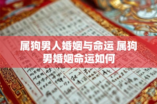 属狗男人婚姻与命运 属狗男婚姻命运如何