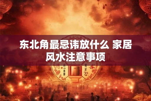 东北角最忌讳放什么 家居风水注意事项