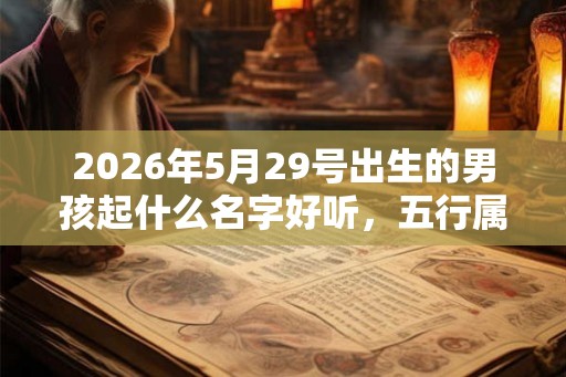 2026年5月29号出生的男孩起什么名字好听，五行属什么