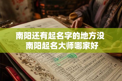 南阳还有起名字的地方没  南阳起名大师哪家好