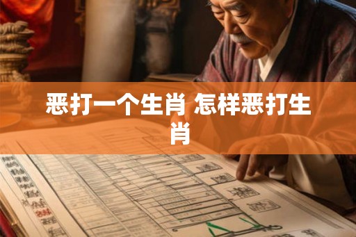 恶打一个生肖 怎样恶打生肖