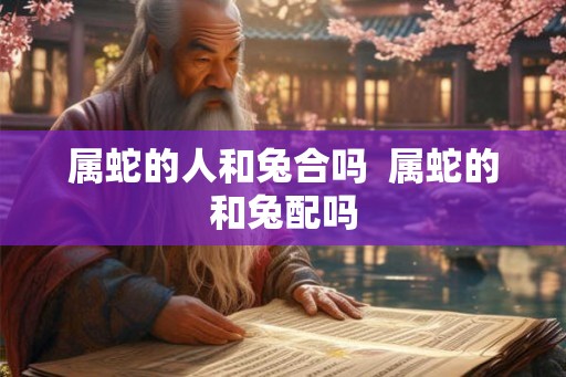 属蛇的人和兔合吗  属蛇的和兔配吗