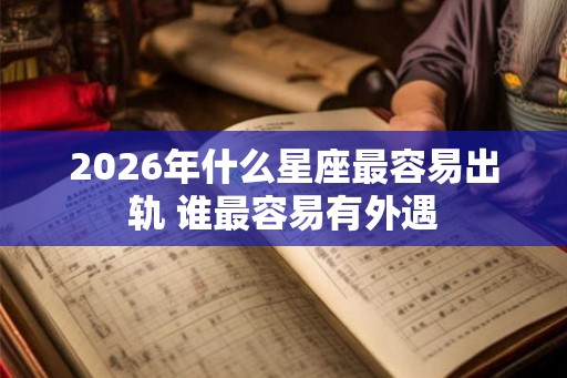 2026年什么星座最容易出轨 谁最容易有外遇
