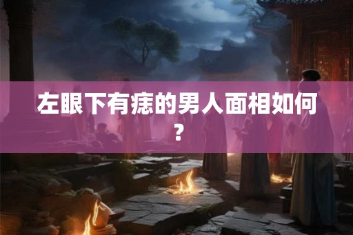 左眼下有痣的男人面相如何？
