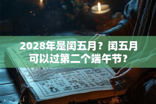 2028年是闰五月？闰五月可以过第二个端午节？