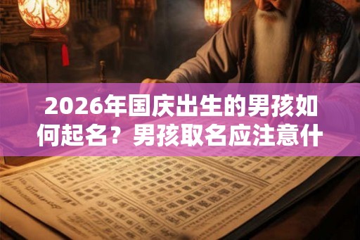2026年国庆出生的男孩如何起名？男孩取名应注意什么？