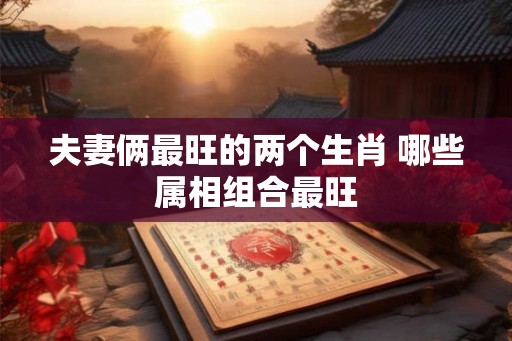 夫妻俩最旺的两个生肖 哪些属相组合最旺