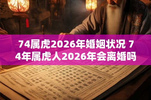 74属虎2026年婚姻状况 74年属虎人2026年会离婚吗