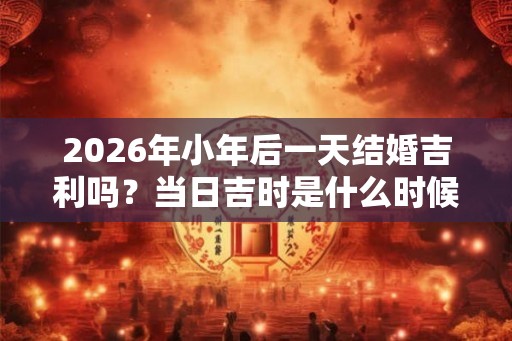 2026年小年后一天结婚吉利吗？当日吉时是什么时候？