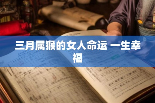 三月属猴的女人命运 一生幸福