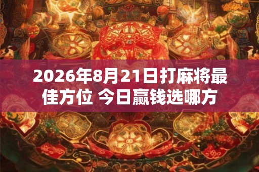 2026年8月21日打麻将最佳方位 今日赢钱选哪方 2026年8月21日打麻将最佳方位 今日赢钱选哪方