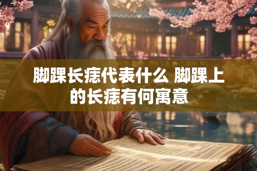 脚踝长痣代表什么 脚踝上的长痣有何寓意