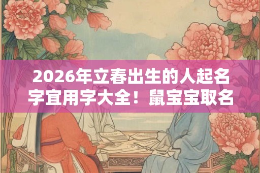 2026年立春出生的人起名字宜用字大全！鼠宝宝取名禁忌？