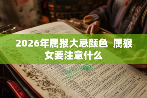 2026年属猴大忌颜色  属猴女要注意什么