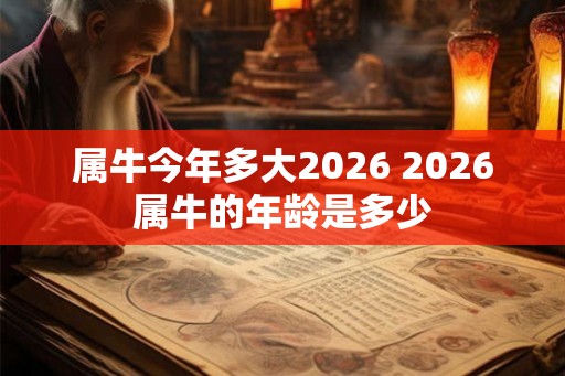 属牛今年多大2026 2026属牛的年龄是多少