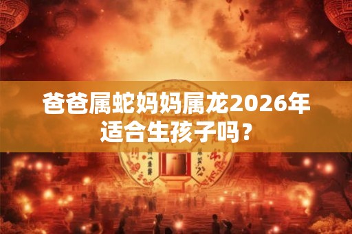 爸爸属蛇妈妈属龙2026年适合生孩子吗? 爸爸属蛇妈妈属龙2026年适合生孩子吗?