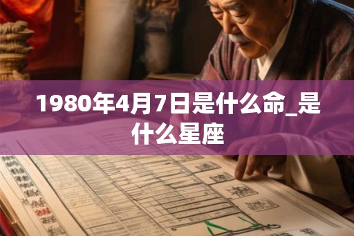 1980年4月7日是什么命_是什么星座