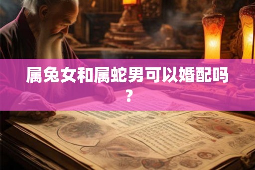 属兔女和属蛇男可以婚配吗？
