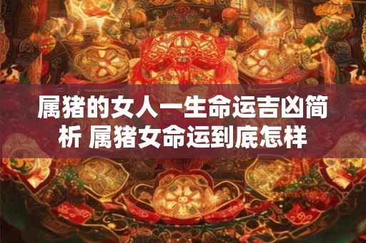 属猪的女人一生命运吉凶简析 属猪女命运到底怎样