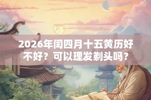 2026年闰四月十五黄历好不好？可以理发剃头吗？