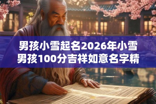 男孩小雪起名2026年小雪男孩100分吉祥如意名字精选! 男孩小雪起名2026年小雪男孩100分吉祥如意名字精选!