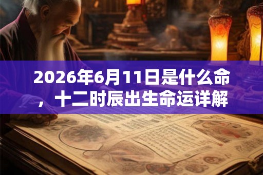2026年6月11日是什么命，十二时辰出生命运详解