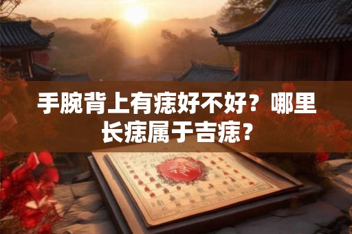 手腕背上有痣好不好？哪里长痣属于吉痣？
