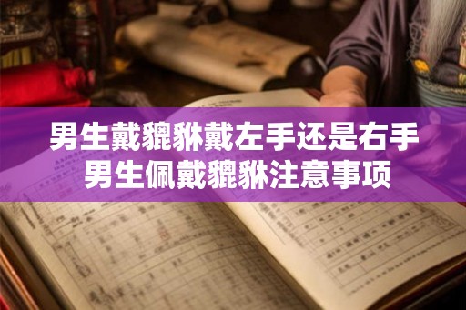 男生戴貔貅戴左手还是右手 男生佩戴貔貅注意事项