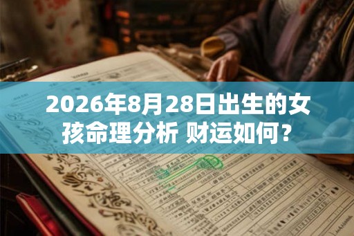 2026年8月28日出生的女孩命理分析 财运如何？