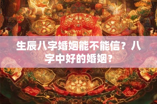 生辰八字婚姻能不能信？八字中好的婚姻？