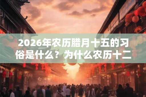 2026年农历腊月十五的习俗是什么？为什么农历十二月又称腊月？