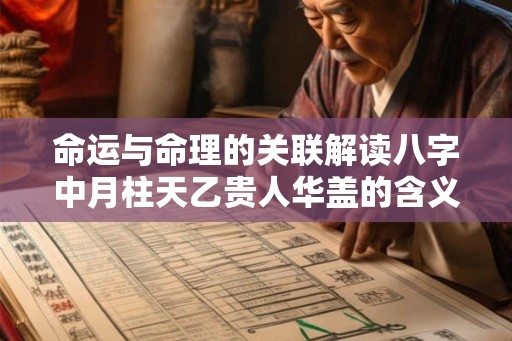 命运与命理的关联解读八字中月柱天乙贵人华盖的含义 命运与命理的关联解读八字中月柱天乙贵人华盖的含义