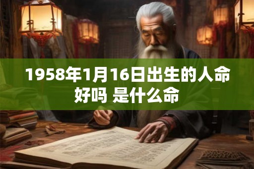 1958年1月16日出生的人命好吗 是什么命