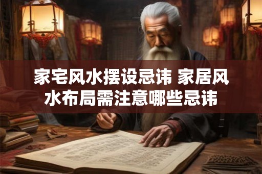 家宅风水摆设忌讳 家居风水布局需注意哪些忌讳