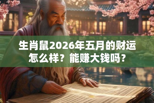 生肖鼠2026年五月的财运怎么样？能赚大钱吗？