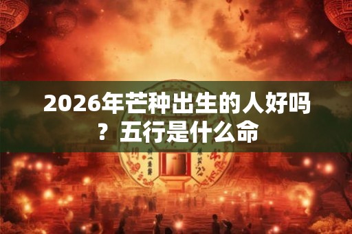 2026年芒种出生的人好吗？五行是什么命