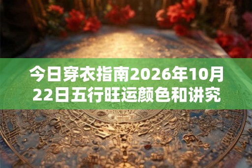 今日穿衣指南2026年10月22日五行旺运颜色和讲究